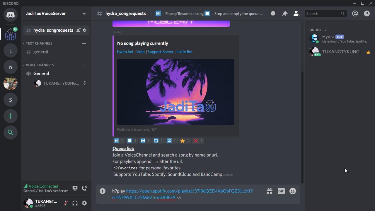 Cara Memutar Lagu Spotify di Discord