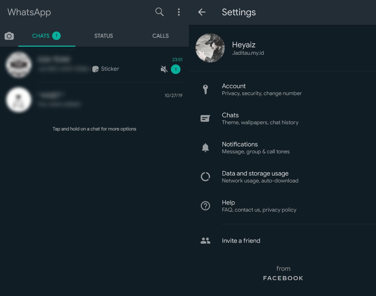 cara aktifkan dark mode whatsapp step 5