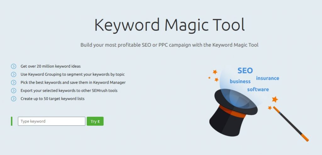 keyword magic tools