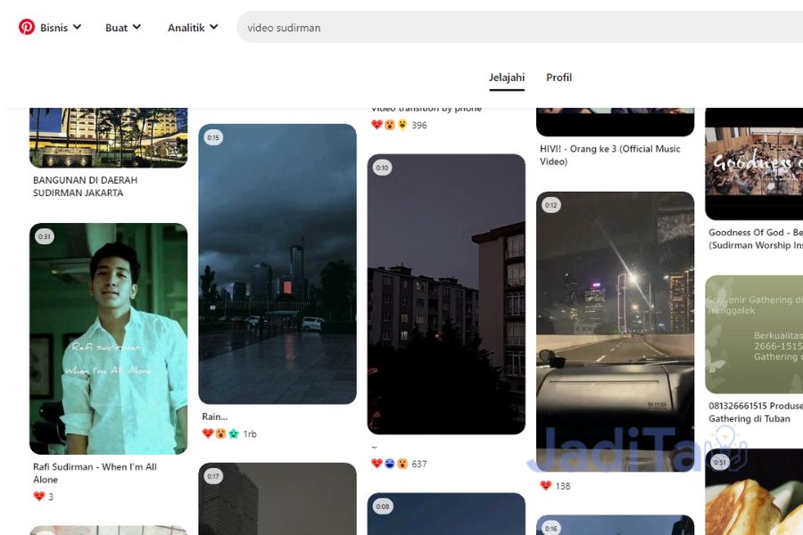 Cari Video Pinterest yang akan di Download