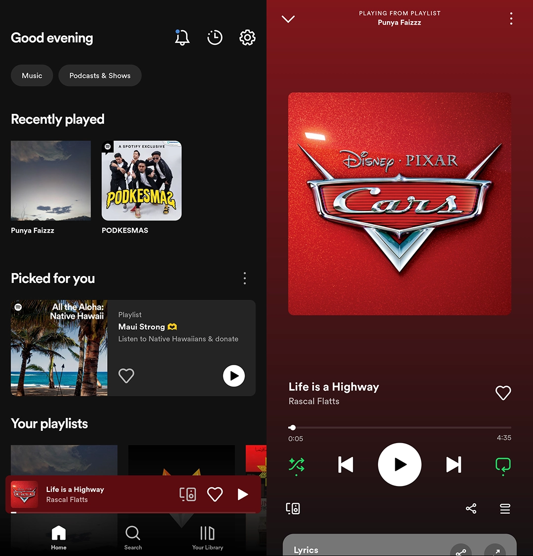 Buka Spotify dan pilih lagu yang ingin dimainkan